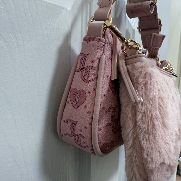 NWT Juicy Couture Double Trouble Pink Crossbody Bag - Picture 5 of 7